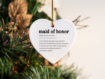 Bridesmaid Keepsake Ornament