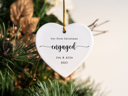 First Christmas Engaged Keepsake Ornament