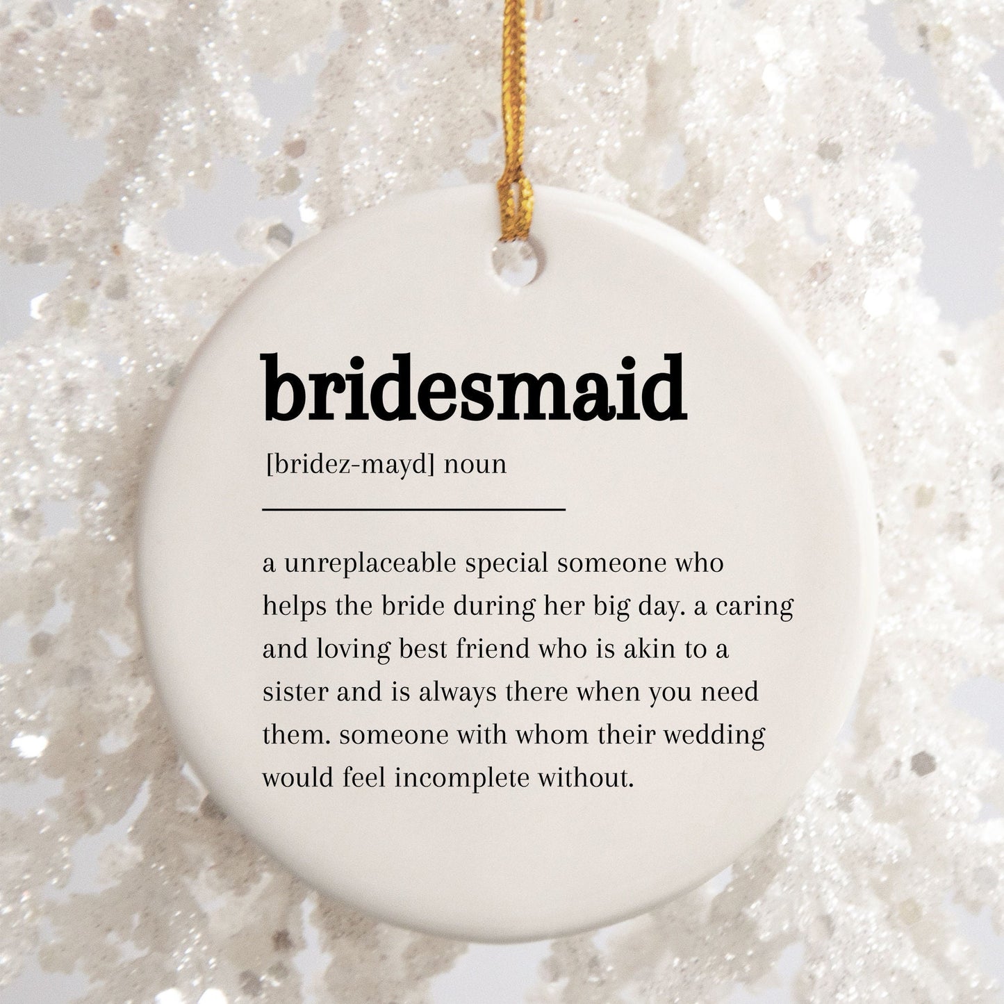 Bridesmaid Keepsake Ornament