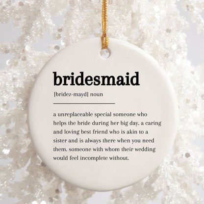 Bridesmaid Keepsake Ornament