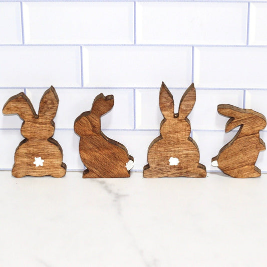 Easter Bunny Tiered Tray Decor Rustic Easter Decor Farmhouse Easter Decor Wooden Bunny Easter table decorations Rustic Easter tiered tray