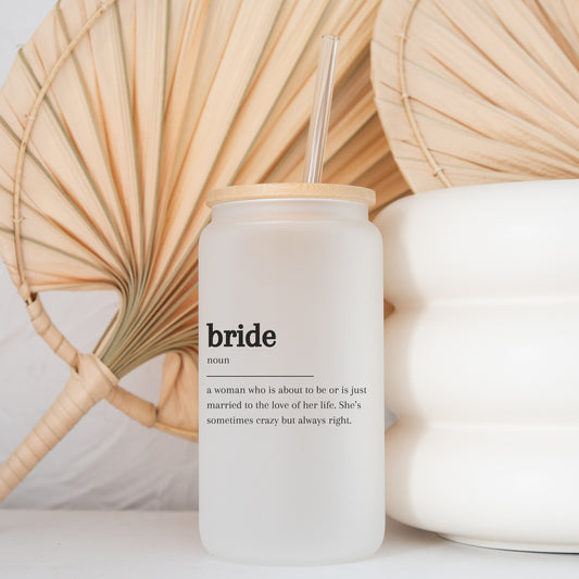 Bride Glass Can Cup