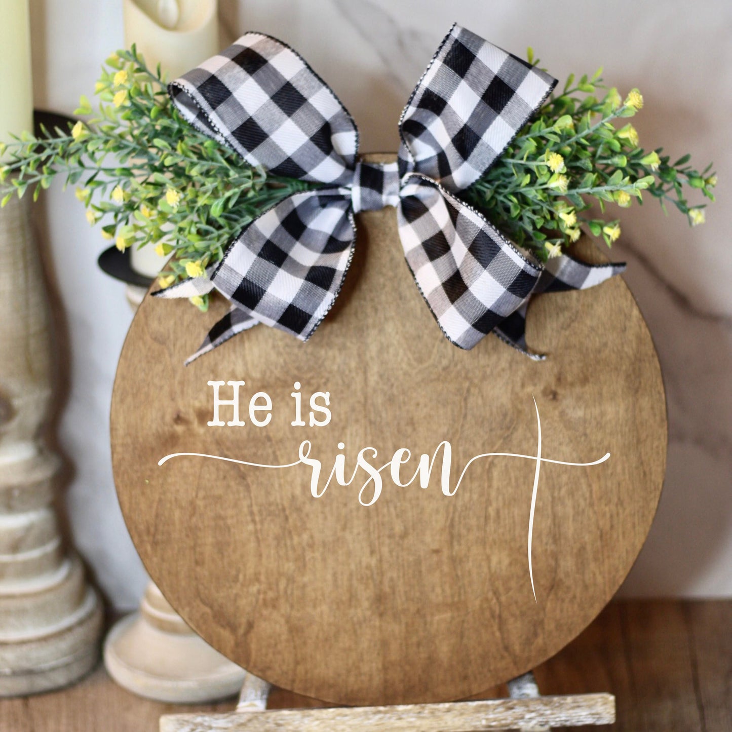 He is Risen Door Hanger Easter Door Hanger Christian Door Hanger Spring Front Door Decor Easter Front Door Decor Easter Front Porch Decor