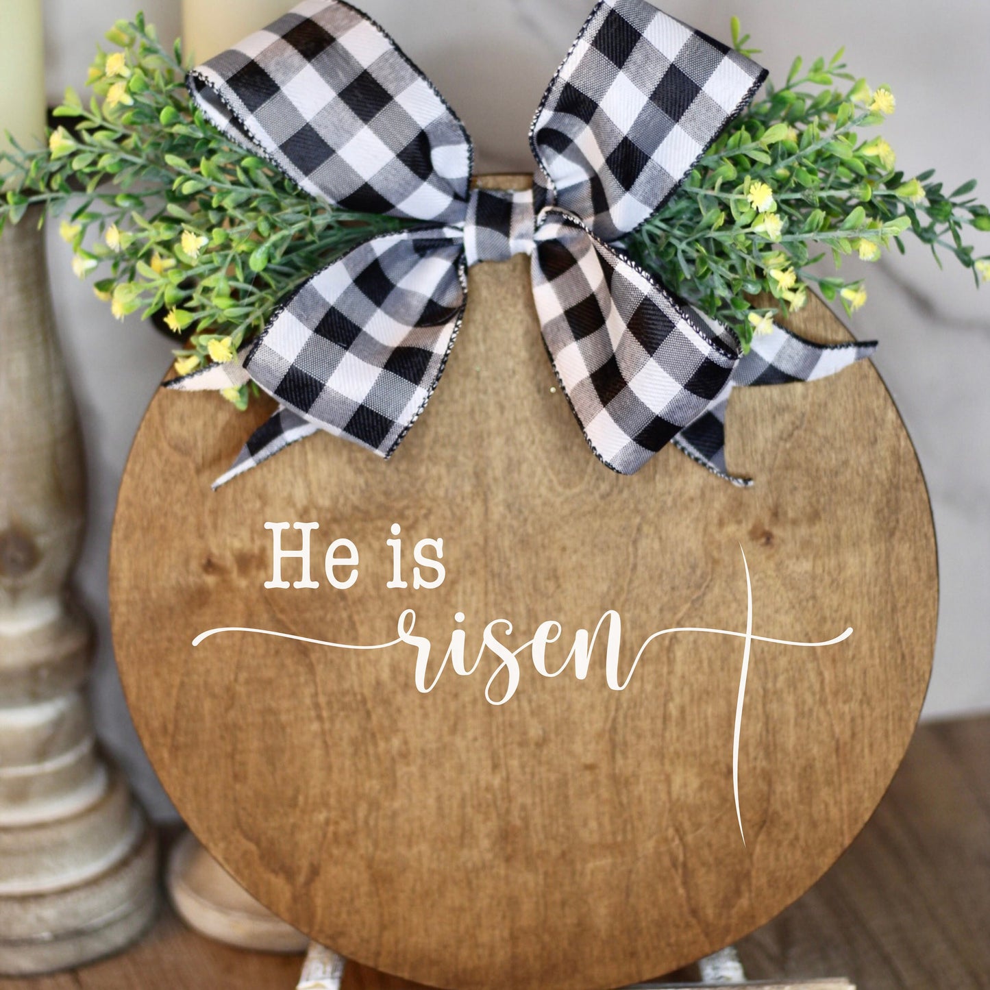 He is Risen Door Hanger Easter Door Hanger Christian Door Hanger Spring Front Door Decor Easter Front Door Decor Easter Front Porch Decor