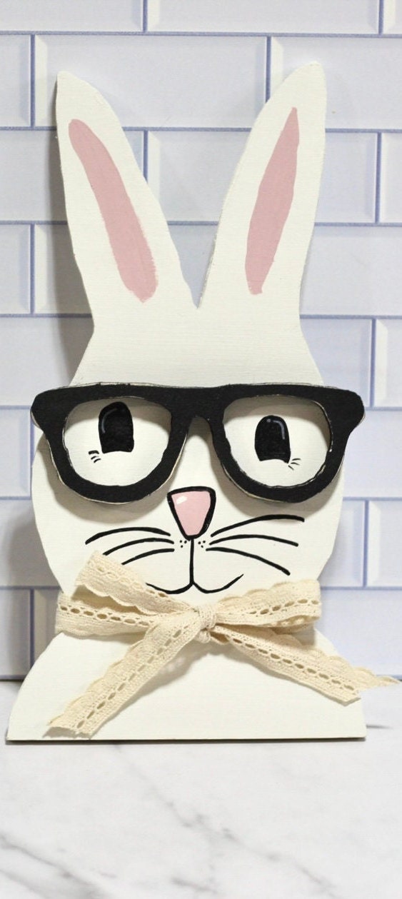 Easter Bunny Decor Wooden Easter Bunny Decor Easter Decor Spring Decor Spring Decoration Wooden Bunny Easter Bunnies Hipster Bunny Wooden