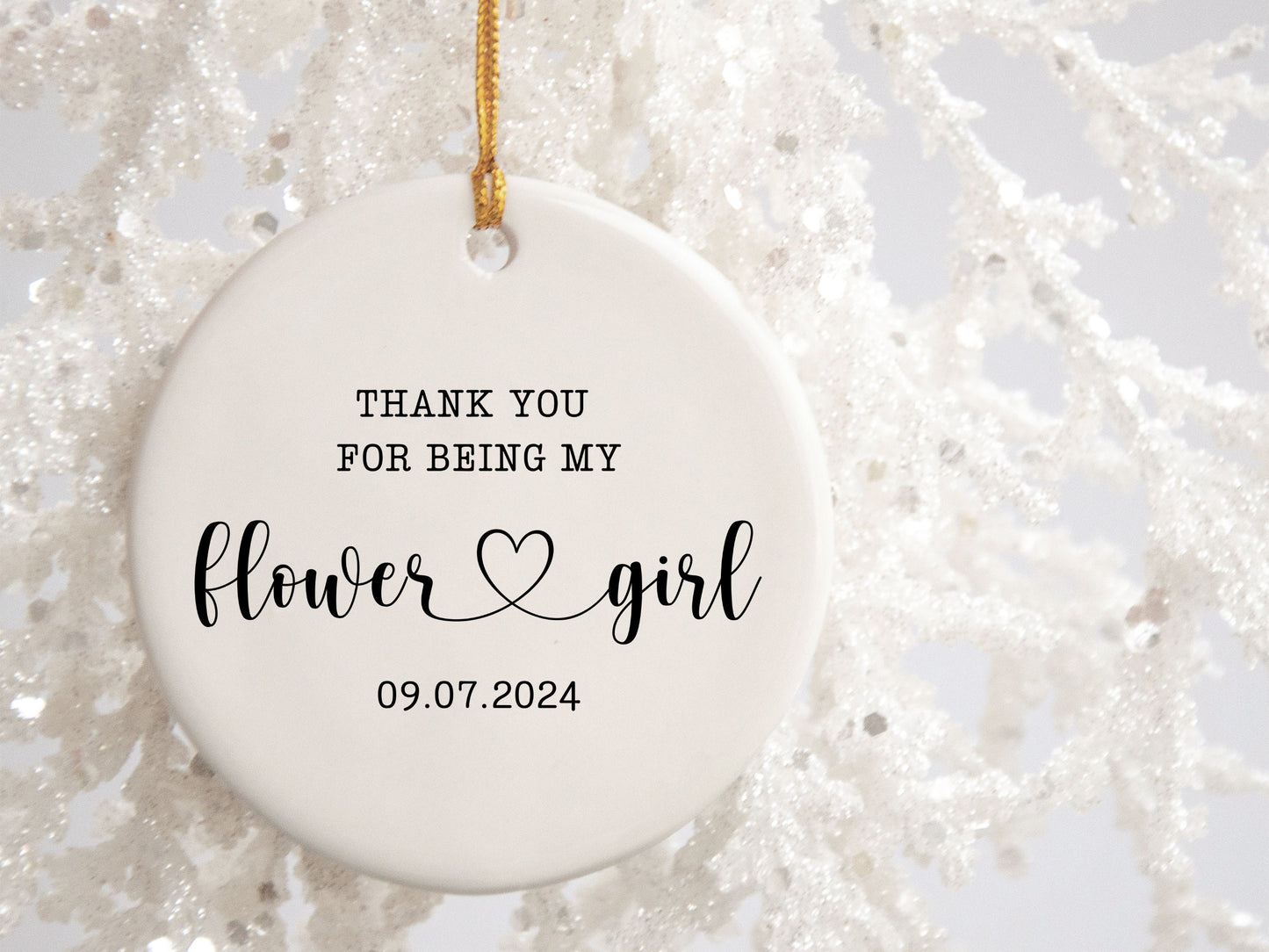 Flower Girl Thank You Ornament