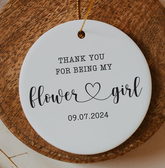 Flower Girl Thank You Ornament