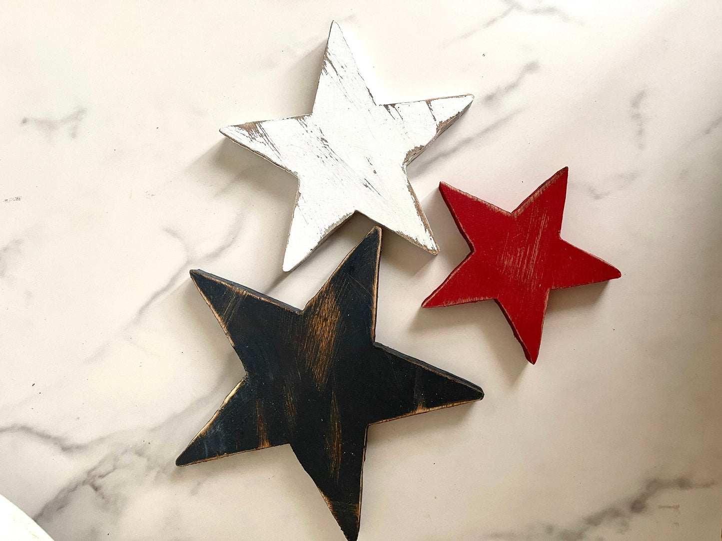 Red White and Blue Stars Patriotic Stars Rustic Stars Patriotic Decor 4th of July 4th Decor Memorial Day Decor Patriotic Tray Farmhouse Star