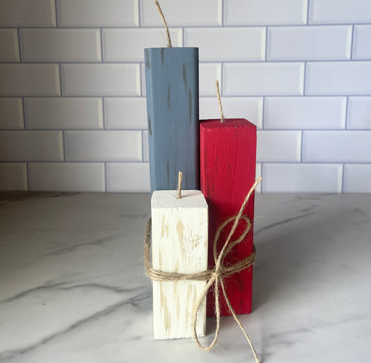 Wooden Fireworks Shelf Sitter Fireworks 4th of July Firecracker Patriotic Shelf Decor Rustic Fireworks Memorial Day Decor Patriotic Firework